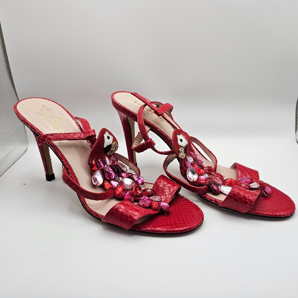 Kate Spade Idalou Parrot Stiletto Sandals – Size 8 (Made in Italy) - Picture 3 of 8